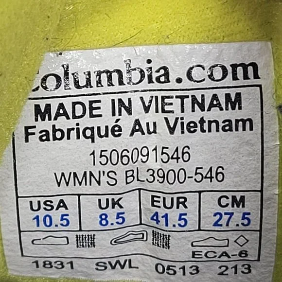 Columbia Firecamp Trail Women's Purple Hiking Shoes BL3900-546 US Size 10.5 - Picture 8 of 8